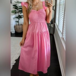 Pink maxi sun dress from Abercrombie.